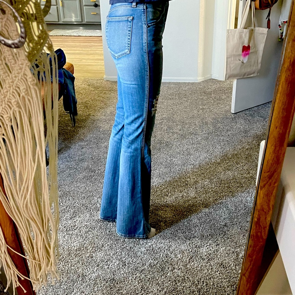 Joe’s Flare Leg Distressed Jeans
